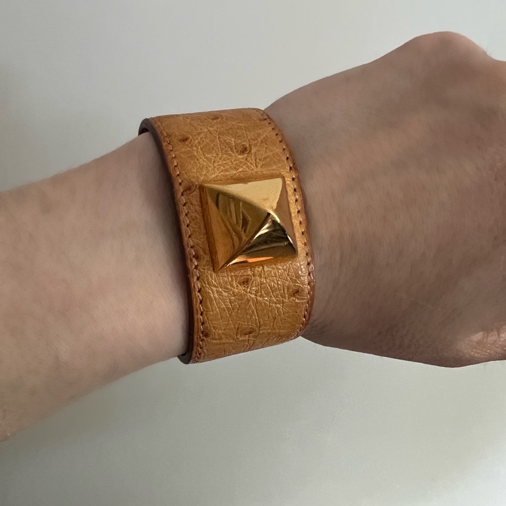 Hermes vintage ostrich bracelet